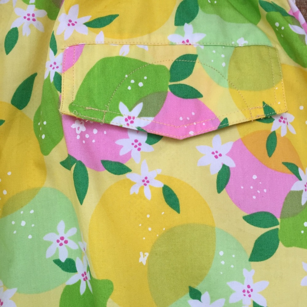SOLD Lilly Pulitzer Vintage Swim Trunks Lemonade - Picture 4 of 7